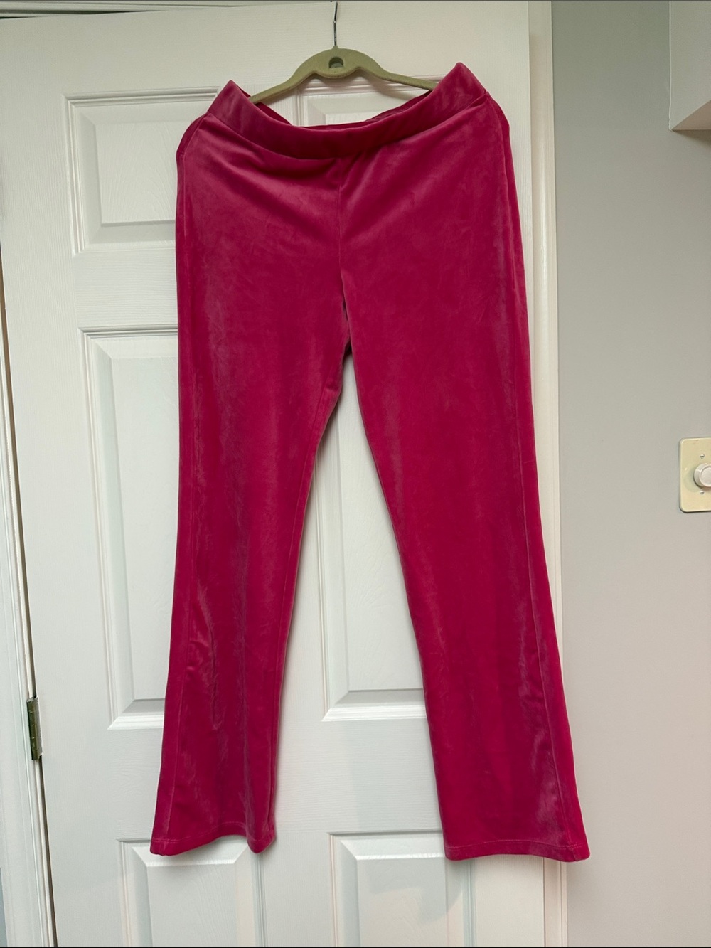 Juicy Couture Girls Velvet Joggers in Hot Pink